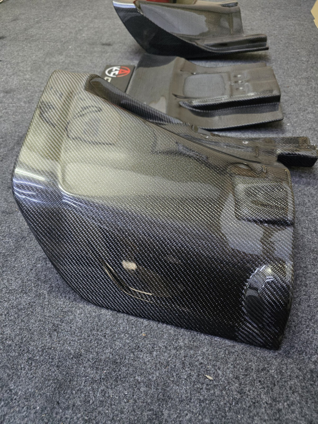 Fit For Audi R8 08-15 Rear Bumper Diffuser/Valance 3pc Add On Set Lip