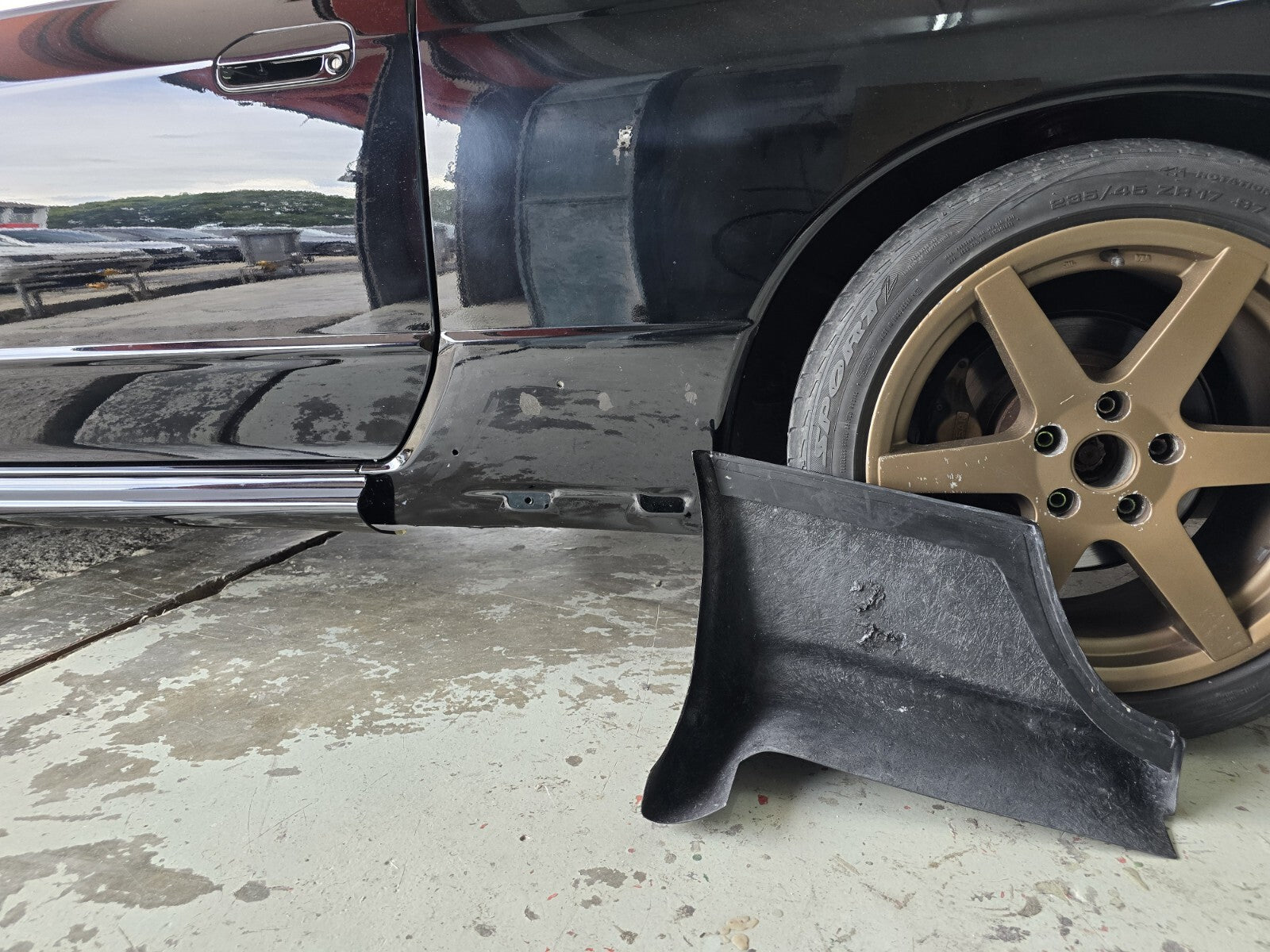 Fit For R32 GTR FRP SIDE SKIRT EXTENSIONS & SIDE POD (For non N1 side skirt))