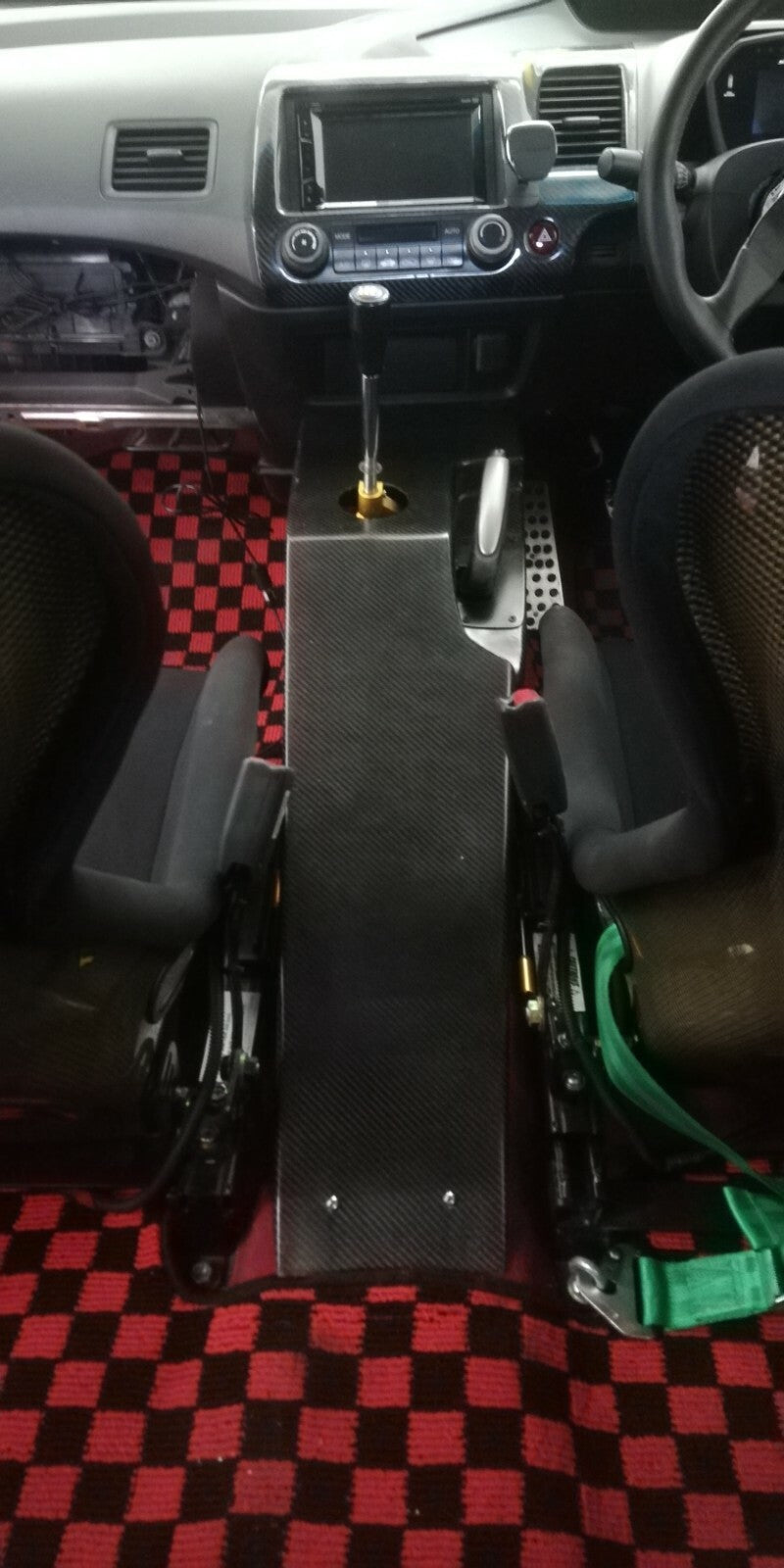 Fit For Honda Civic FD2R Dry Carbon Center Gear Panel Right Hand TRACK USE ONLY