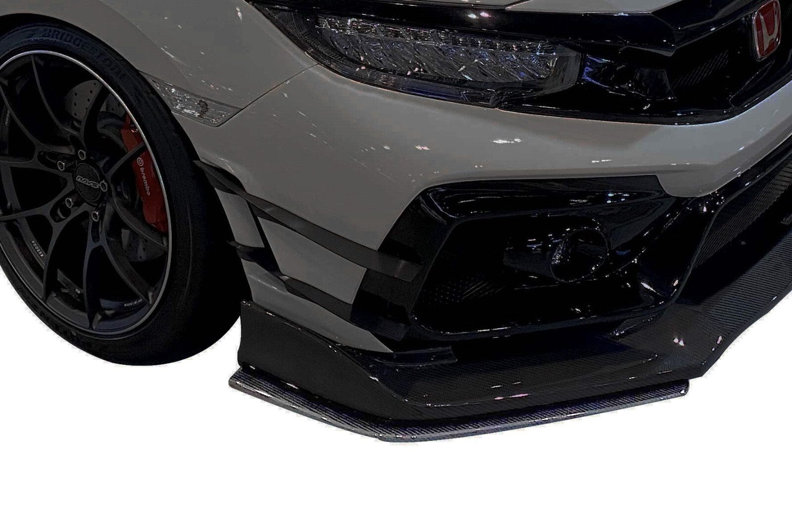 VARIS ARISING-II FRONT BUMPER LIP GUARD FIT FOR 2017-19 HONDA CIVIC TYPE R [FK8]