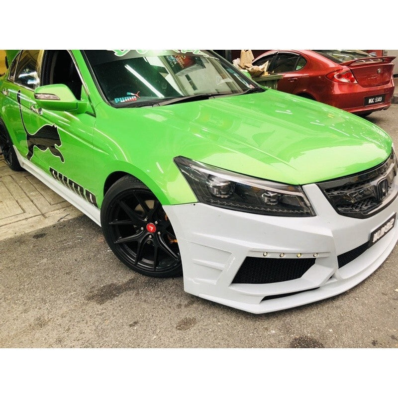 Fit For Honda Accord 8th gen GU8 Style Front & Rear Bumper Set Kit W/Side skirt 
