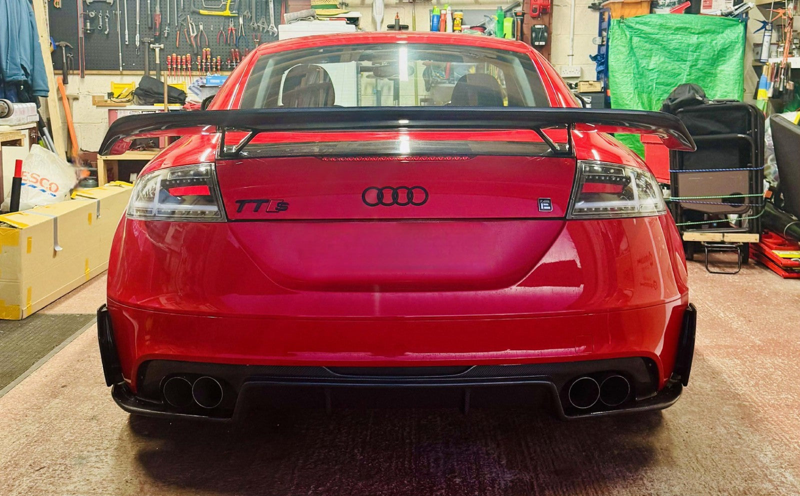 ALC Composite Carbon Fiber Rear Bumper Side Spat Fit For Audi TTRS 8j Mk2
