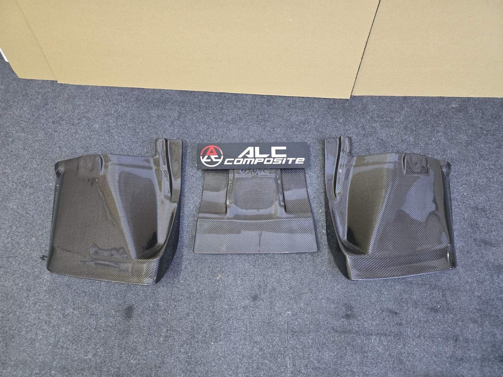 Fit For Audi R8 08-15 Rear Bumper Diffuser/Valance 3pc Add On Set Lip