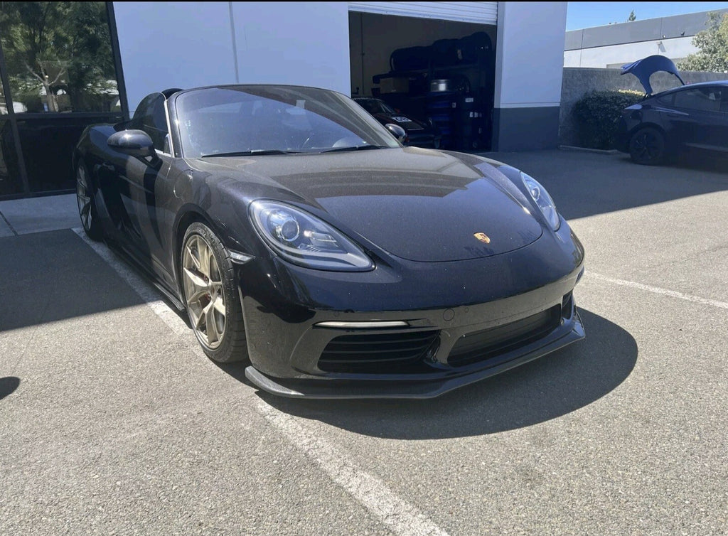 Fit For Porsche Boxster/Cayman 718 16-23 Front Bumper Lower Lip Carbon Fiber