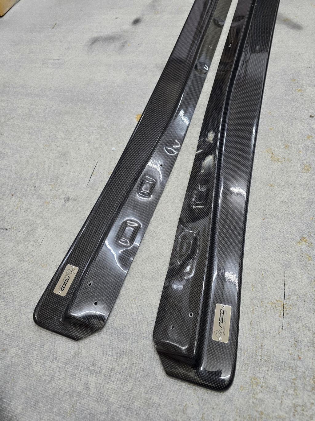 Fit For Mazda FD3S RX7 FEED Fujita Carbon Fiber Side Skirts Splitter Lip JAPAN