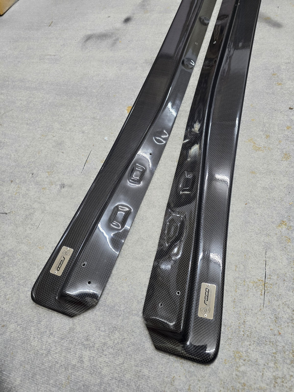 Fit For Mazda FD3S RX7 FEED Fujita Carbon Fiber Side Skirts Splitter Lip JAPAN