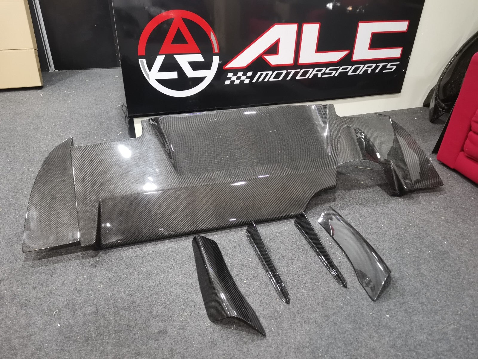 FIT FOR MITSUBISHI EVO 9 CT9A CARBON FIBER REAR BUMPER LOWER DIFFUSER VA STYLE 