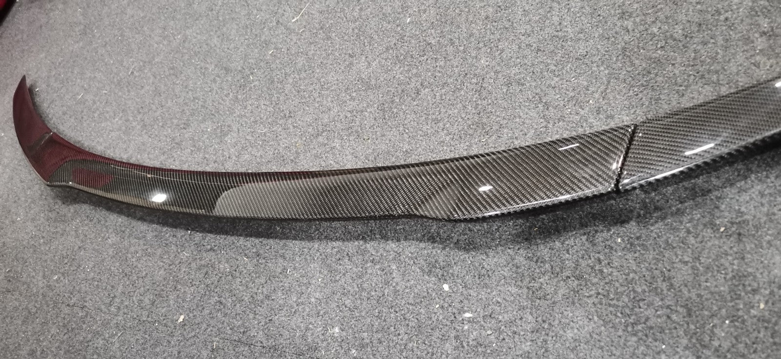 Fit for Audi R8 Coupe Gen. 1 2008-2015 Carbon Fiber Rear Trunk Spoiler 3pc Set