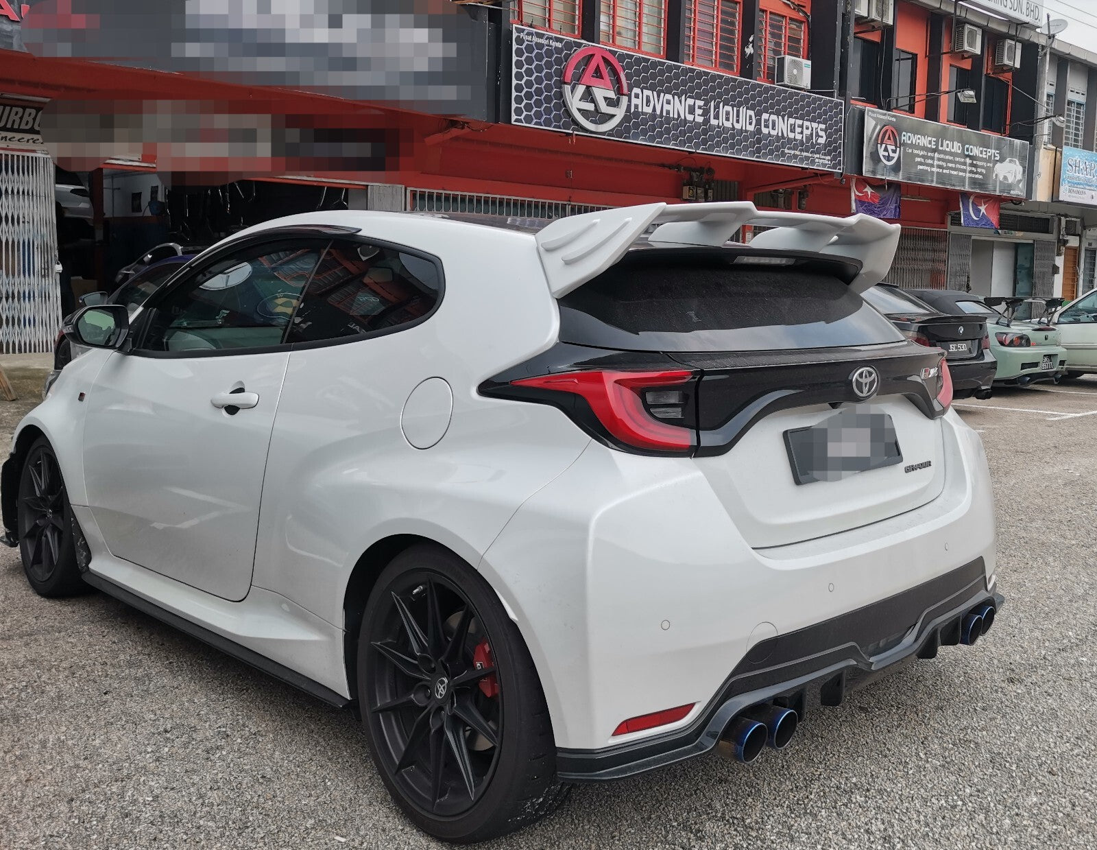 REAR BONNET SPOILER WING UNPAINTED FIT FOR TOYOTA GR YARIS GXPA16 TOM's STYLE