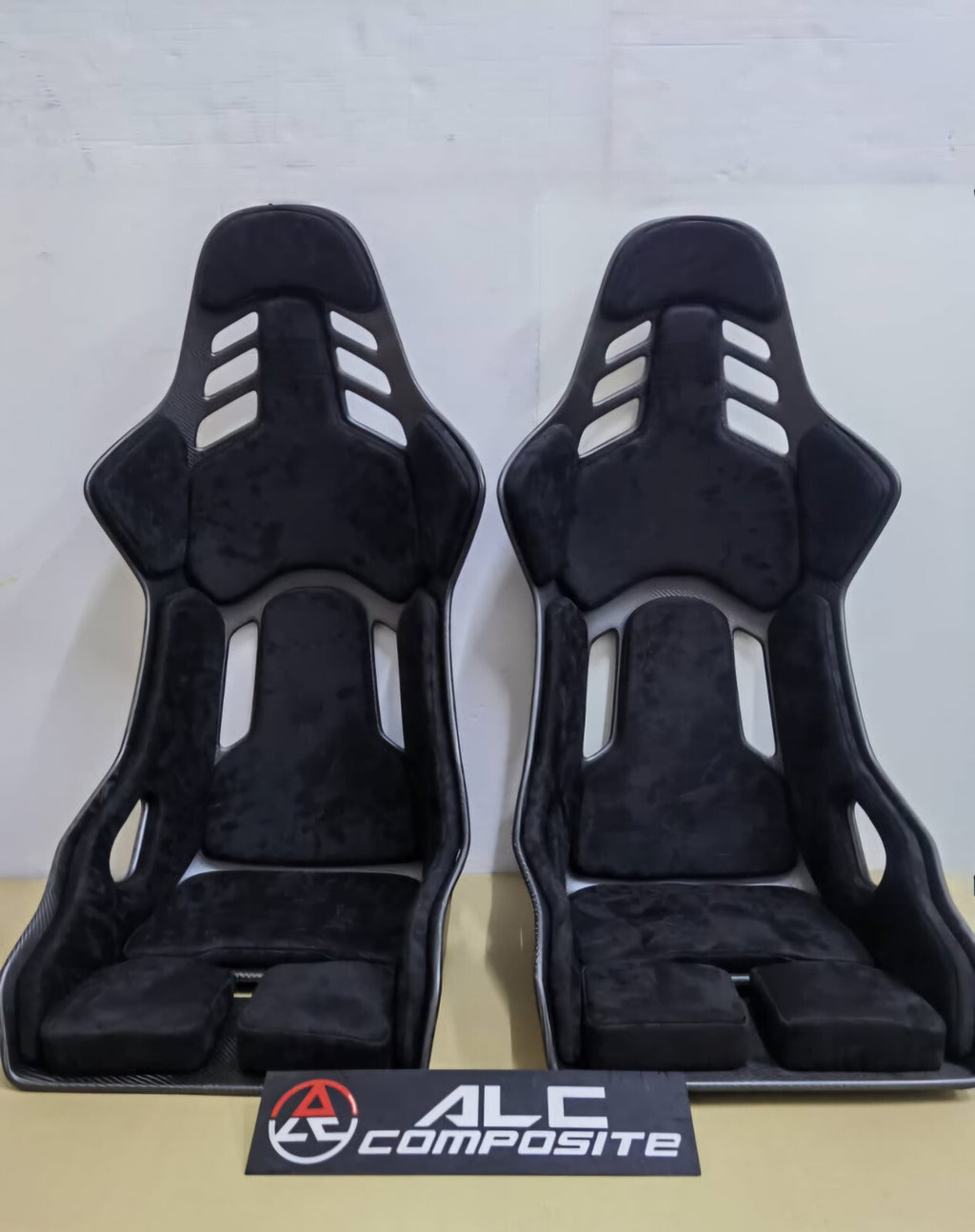 Dry Carbon Fiber Lightweight Bucket Seat With Padding & Bracket Harness 1pc