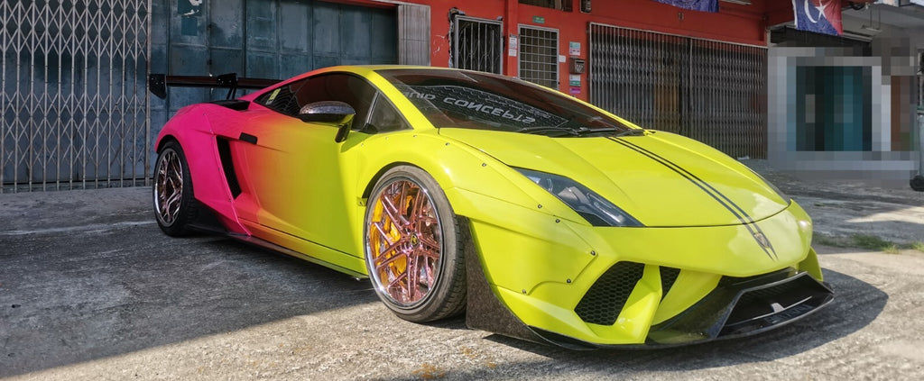 Forged Carbon Fiber Swan Neck ALC Wing Fit For Lamborghini Gallardo Spyder/coupe