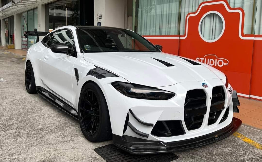 FIT FOR BMW DRY CARBON FRONT LIP W undertray diffuser G80/G82/G83 M4 M3 GT4