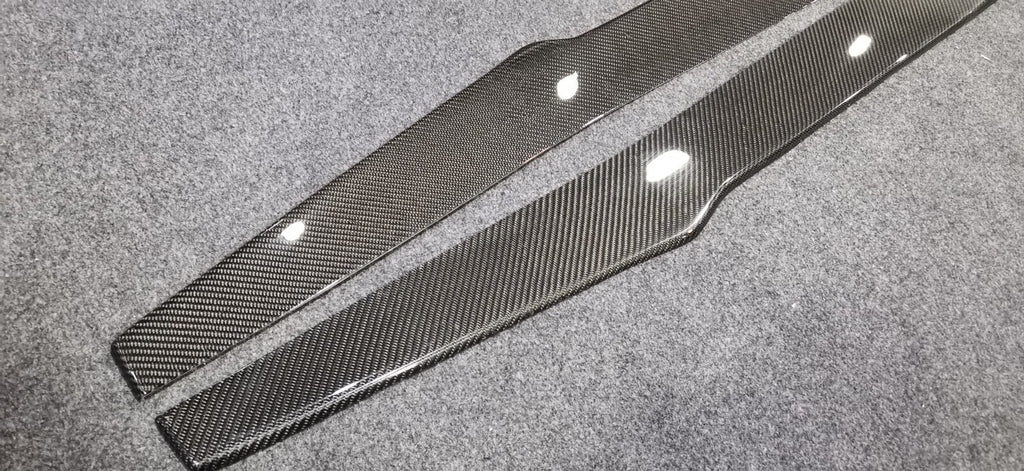 Fit For Audi TTRS MK2 Carbon Fiber Side Diffuser Extension Lip/Skirt ALC Design