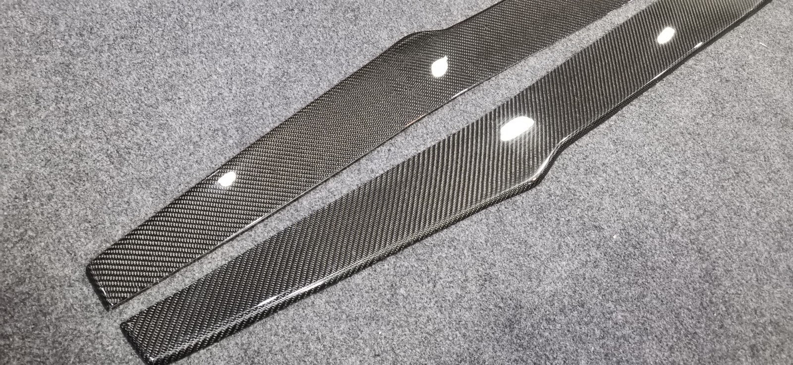 Fit For Audi TTRS MK2 Carbon Fiber Side Diffuser Extension Lip/Skirt ALC Design