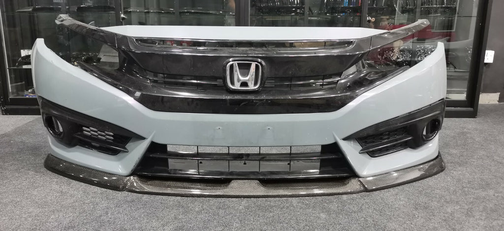 Fit For Honda Civic 10th Generation FC SCStyle Front Bumper Lip Carbon Fiber 4DR