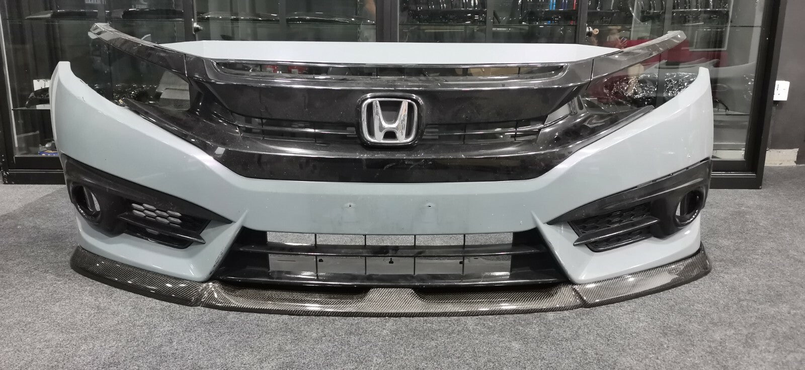 Fit For Honda Civic 10th Generation FC SCStyle Front Bumper Lip Carbon Fiber 4DR