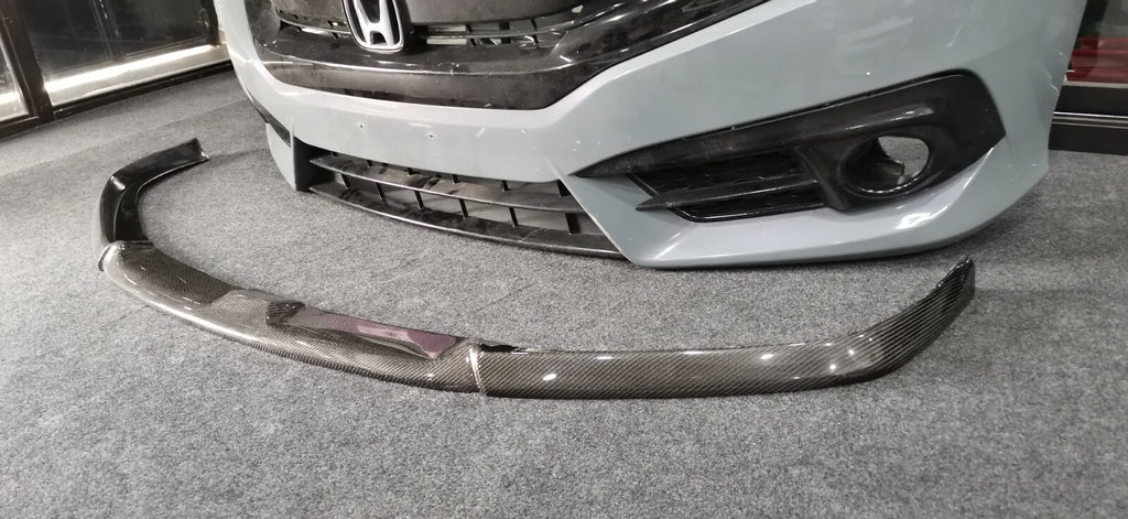Fit For Honda Civic 10th Generation FC SCStyle Front Bumper Lip Carbon Fiber 4DR