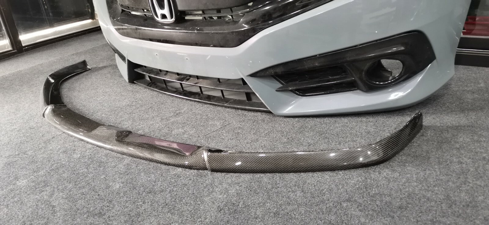 Fit For Honda Civic 10th Generation FC SCStyle Front Bumper Lip Carbon Fiber 4DR
