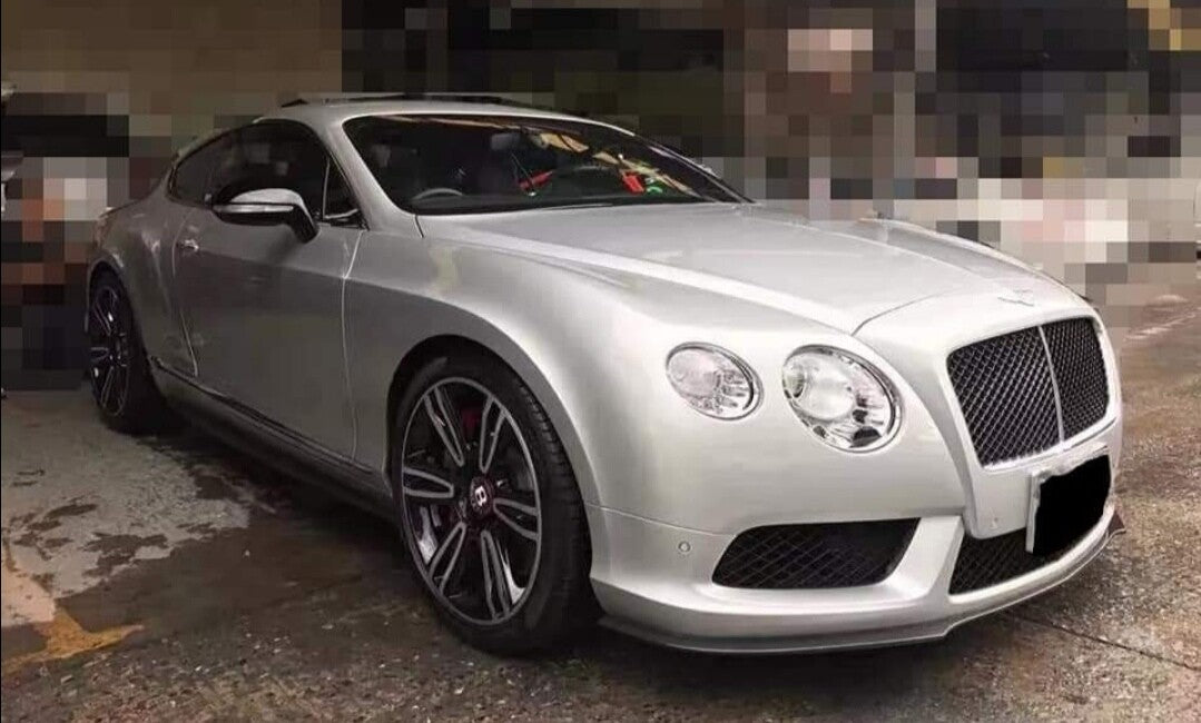 Fit For BENTLEY CONTINENTAL GT Carbon Fiber Front Bumper Lower Under Lip Spoiler