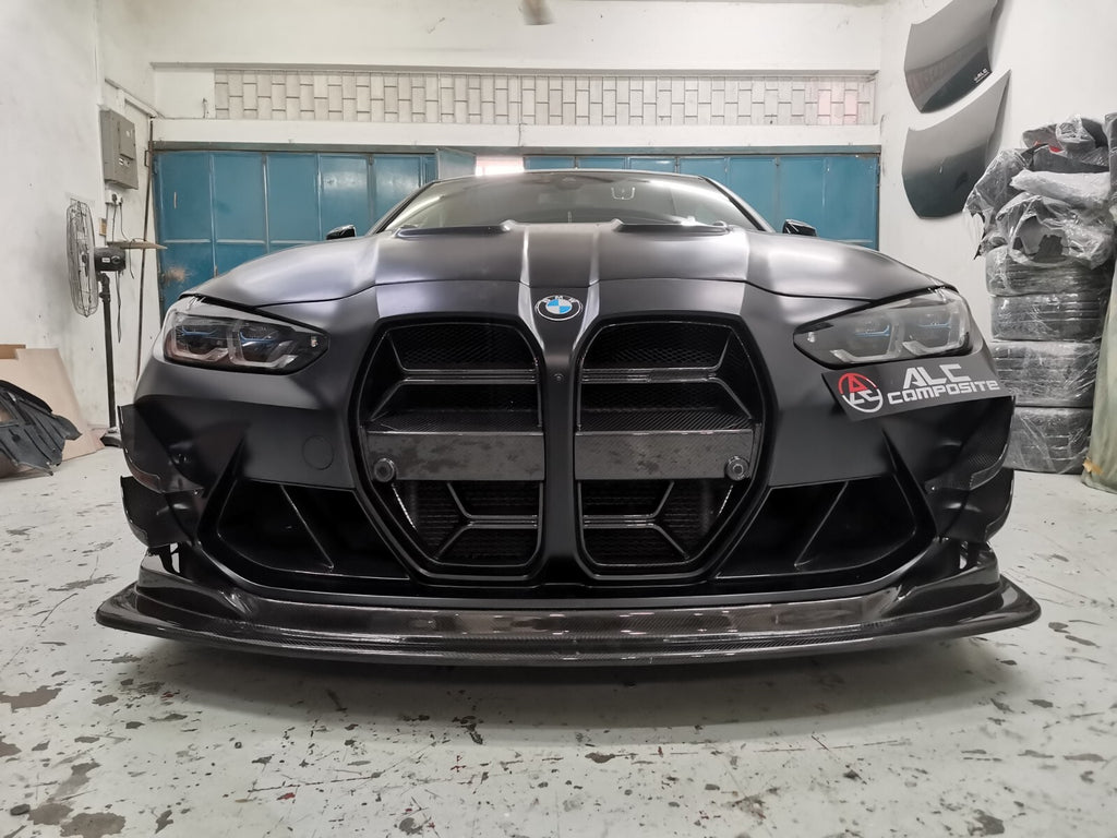 FIT FOR BMW DRY CARBON FRONT LIP W undertray diffuser G80/G82/G83 M4 M3 GT4