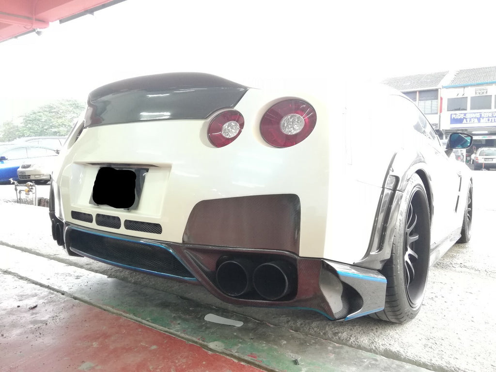 Fit For Nissan GTR rear bumper Carbon Fiber Rear Side Air Shroud