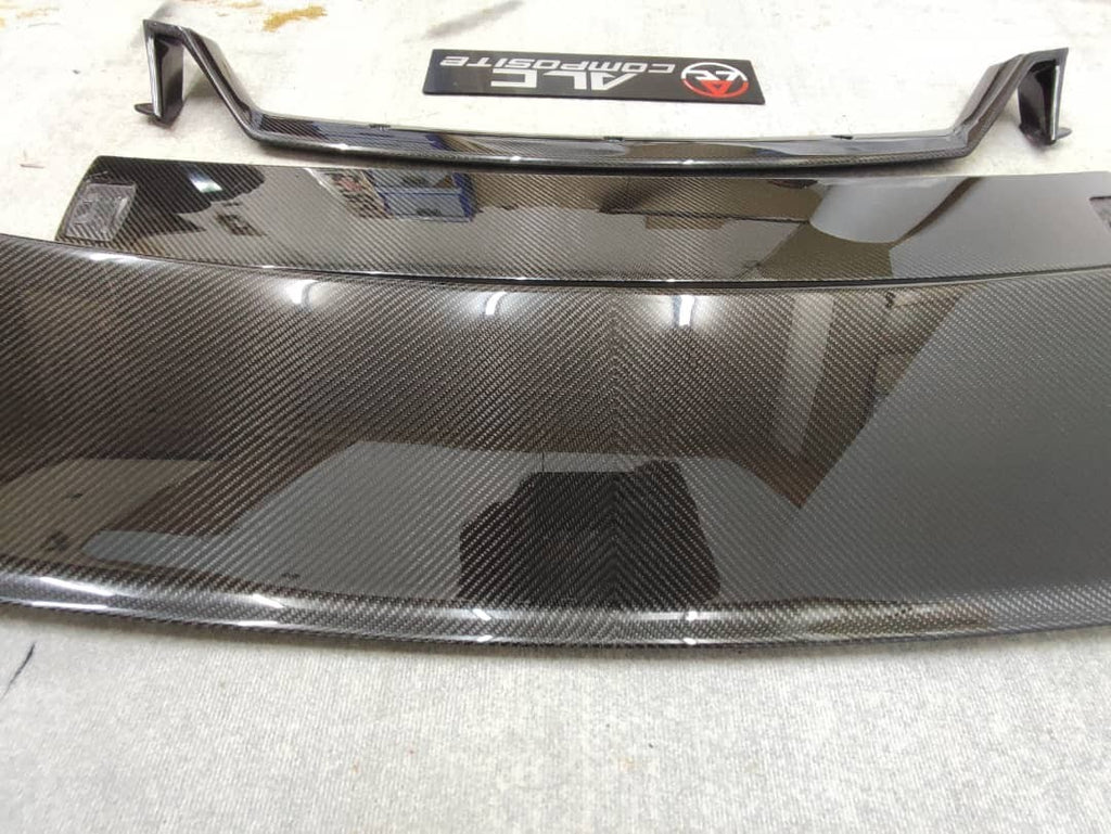 Fit For Audi TTRS Mk2 8J ALC Composite Carbon Fiber Big Race Wing Spoiler Set