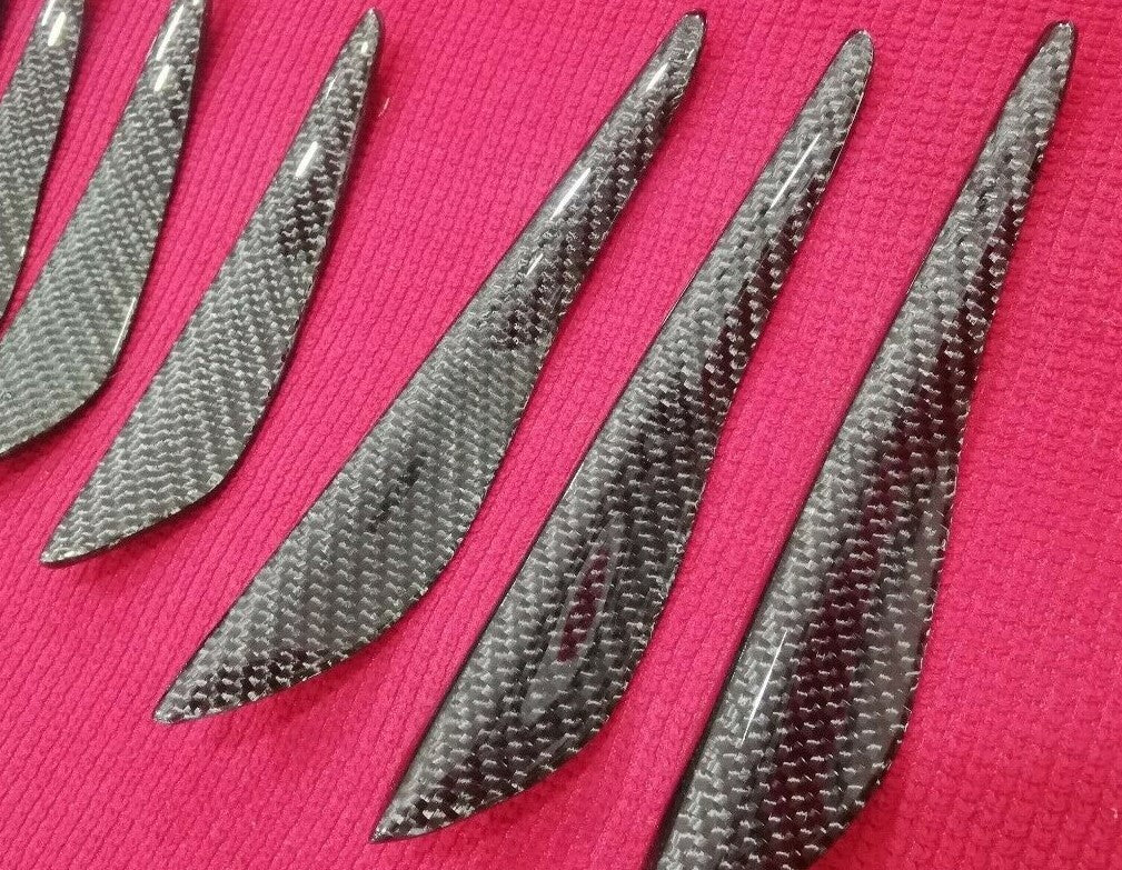 Front bumper canard real carbon fiber 4pc set universal