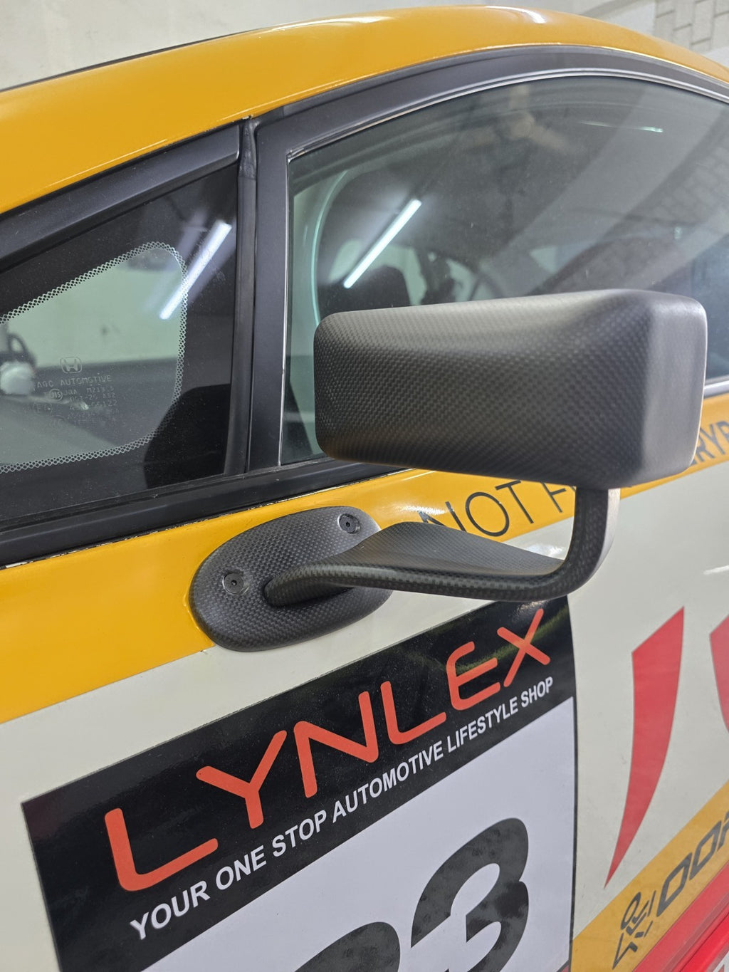 ALC Dry Carbon Fiber Plain Weave LMGT Side Mirror ( Universal/Civic FD2R/Si)