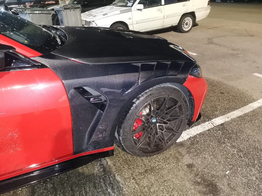 FIT FOR BMW MOTORSPORT DRY CARBON FIBER LIGHTWEIGHT FRONT FENDER - G82 M4