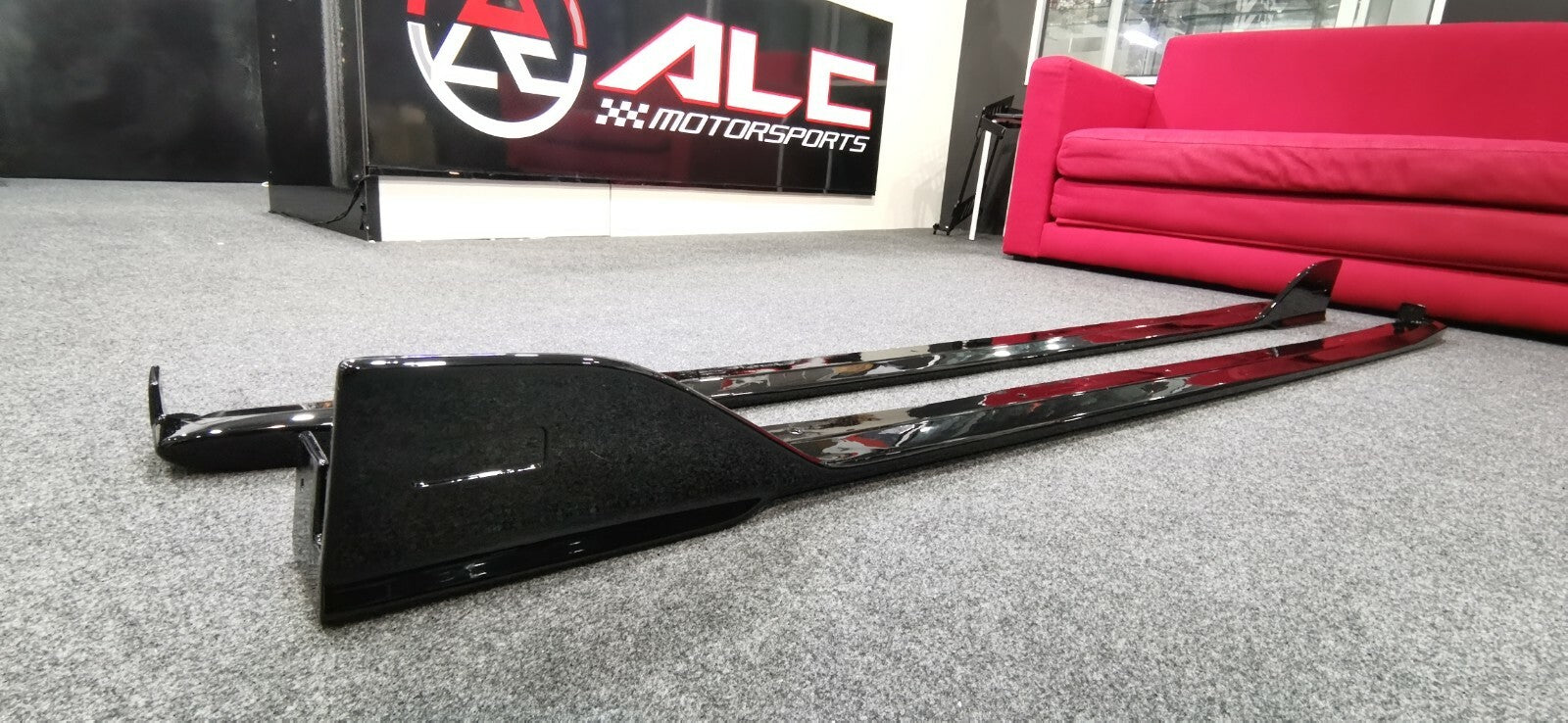 FIT FOR TOYOTA GR YARIS GXPA16 TM STYLE FRP SIDE SKIRT LOWER LIP UNPAINTED 