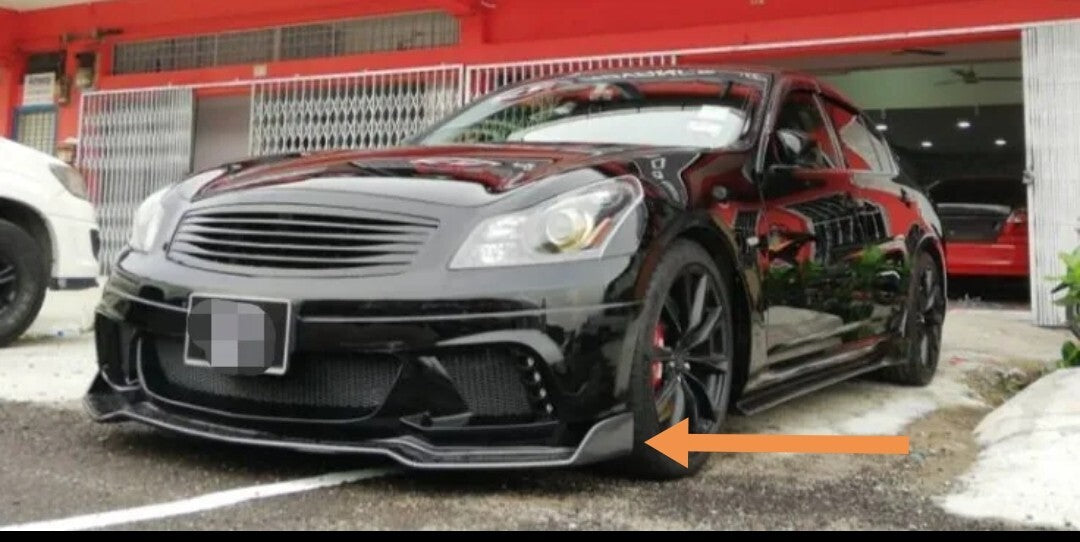 Fit For Infiniti V36 G25 G35 G37 Q40 Sedan Front Lower Lip Wald design Carbon
