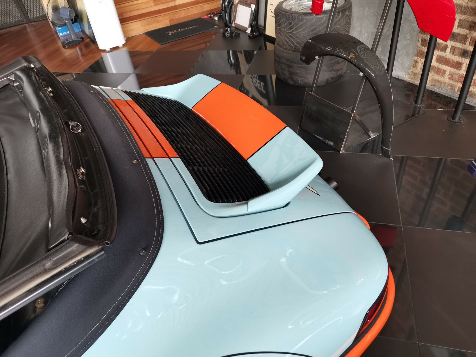 Fit For Porsche Carrera 911 (964) ALC Design FRP Ducktail Spoiler (stick on)
