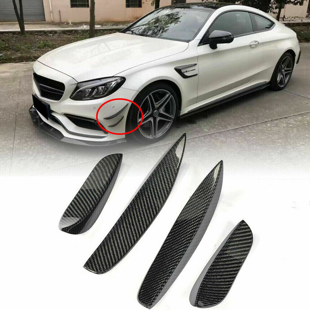 Universal Carbon Fiber Canard 4pc set For VW/Porsche/BMW/Mercedes/Audi
