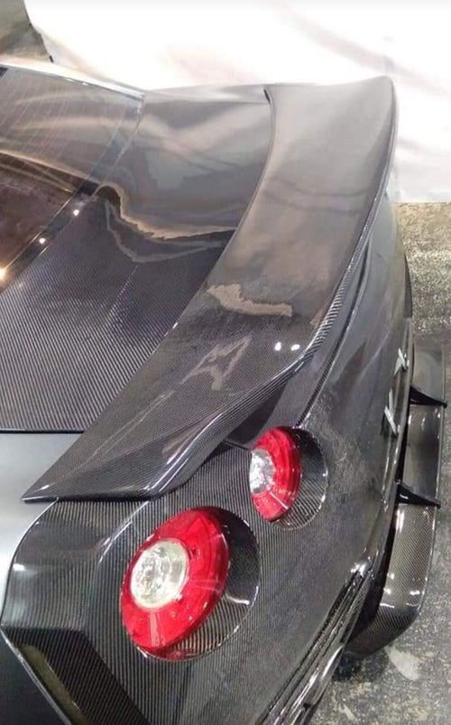 09-20 Fit For Nissan GTR R35 Ducktail Carbon Fiber Spoiler Lid