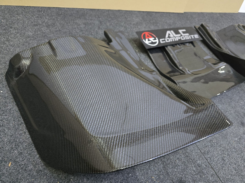 Fit For Audi R8 08-15 Rear Bumper Diffuser/Valance 3pc Add On Set Lip