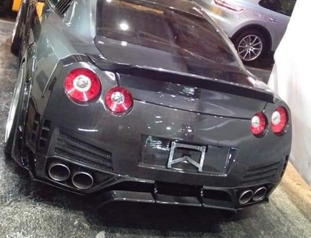 Fit For Nissan GTR R35 09-20 Rear Ducktail Dry Carbon Spoiler Lid OEM Bolt On