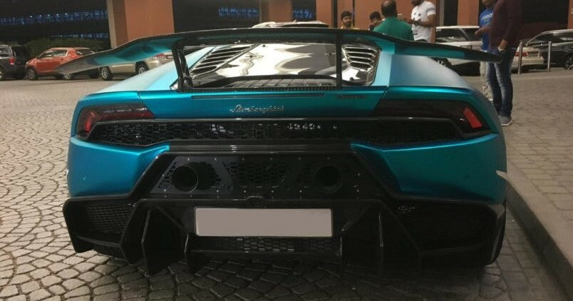 Fit For Lamborghini Huracan M Style Carbon Fiber GT wing comes with carbon base