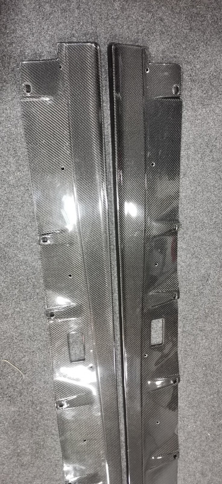 Fit For Audi R8 Gen 1 Carbon Fiber Side Skirt Extensions 2008 to 2015