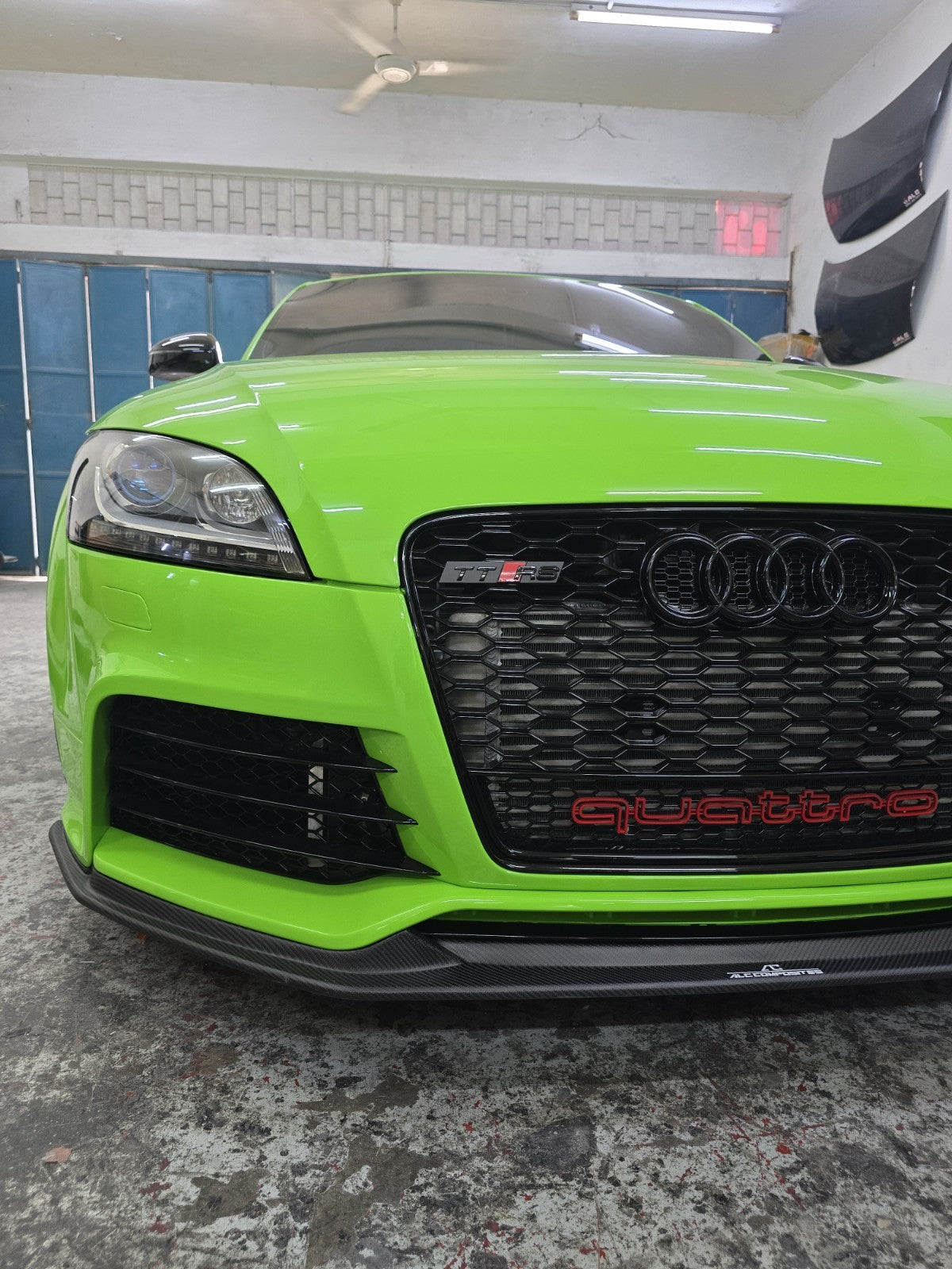 Fit For Audi TTRS Mk2 8J ALC Front Bumper Carbon Fiber Lower Lip