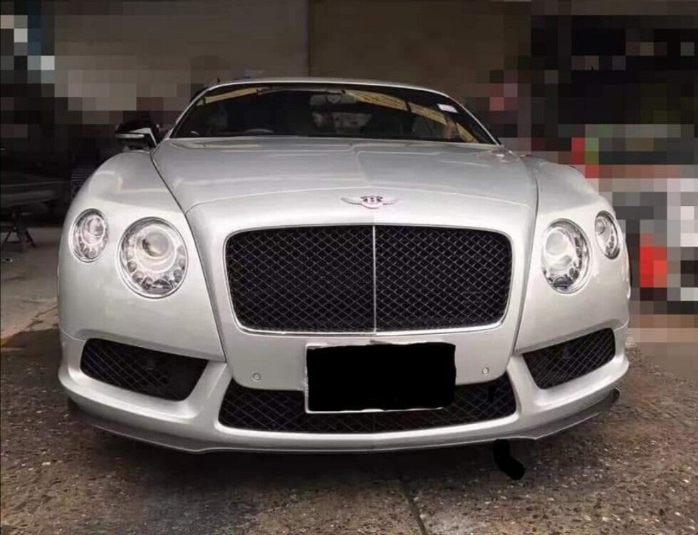 Fit For BENTLEY CONTINENTAL GT Carbon Fiber Front Bumper Lower Under Lip Spoiler