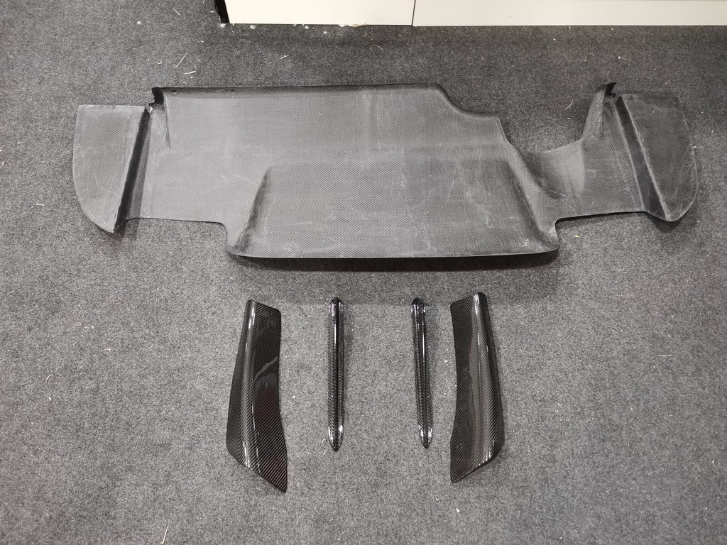 FIT FOR MITSUBISHI EVO 9 CT9A CARBON FIBER REAR BUMPER LOWER DIFFUSER VA STYLE 
