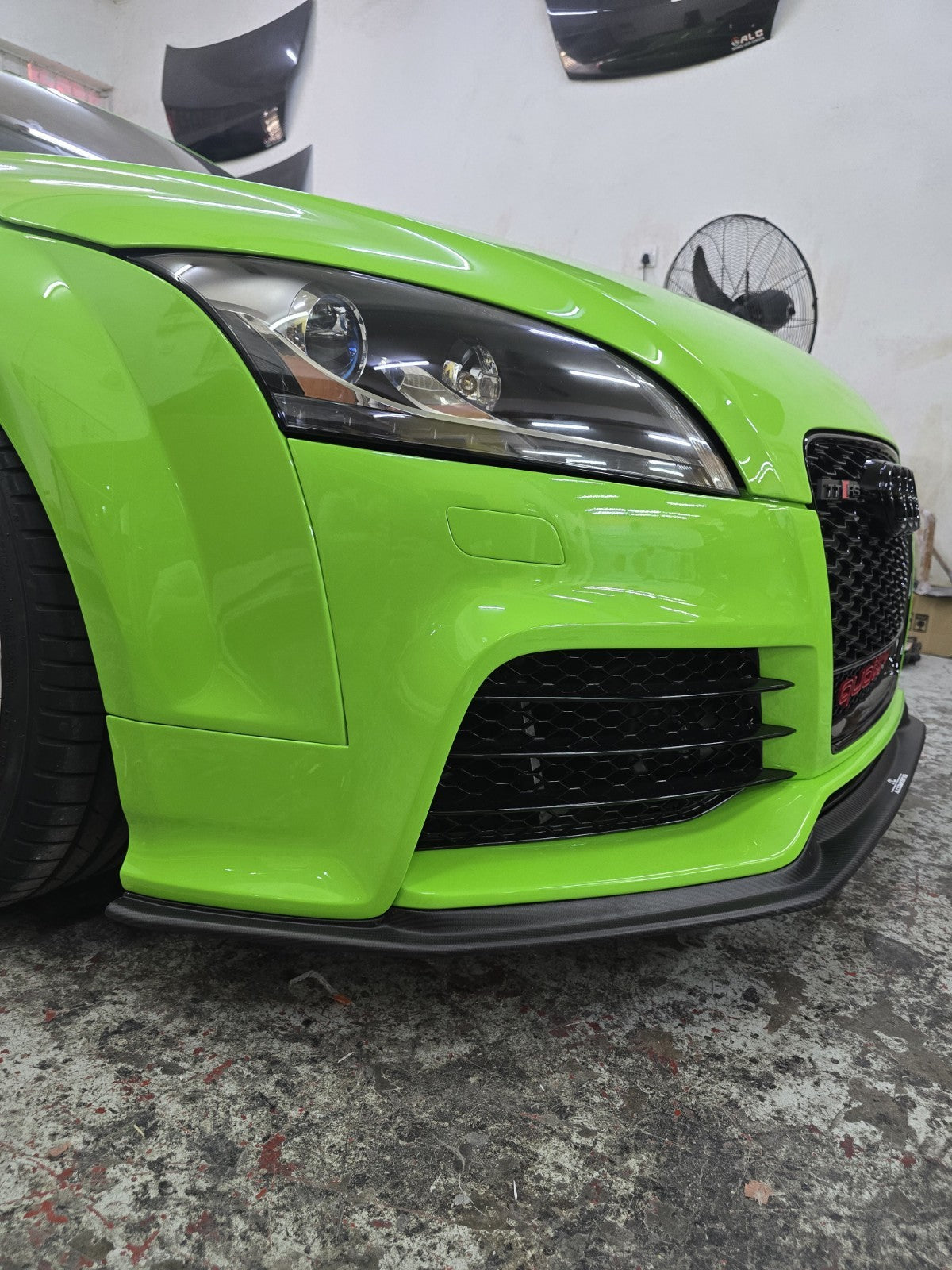 Fit For Audi TTRS Mk2 8J ALC Front Bumper Carbon Fiber Lower Lip