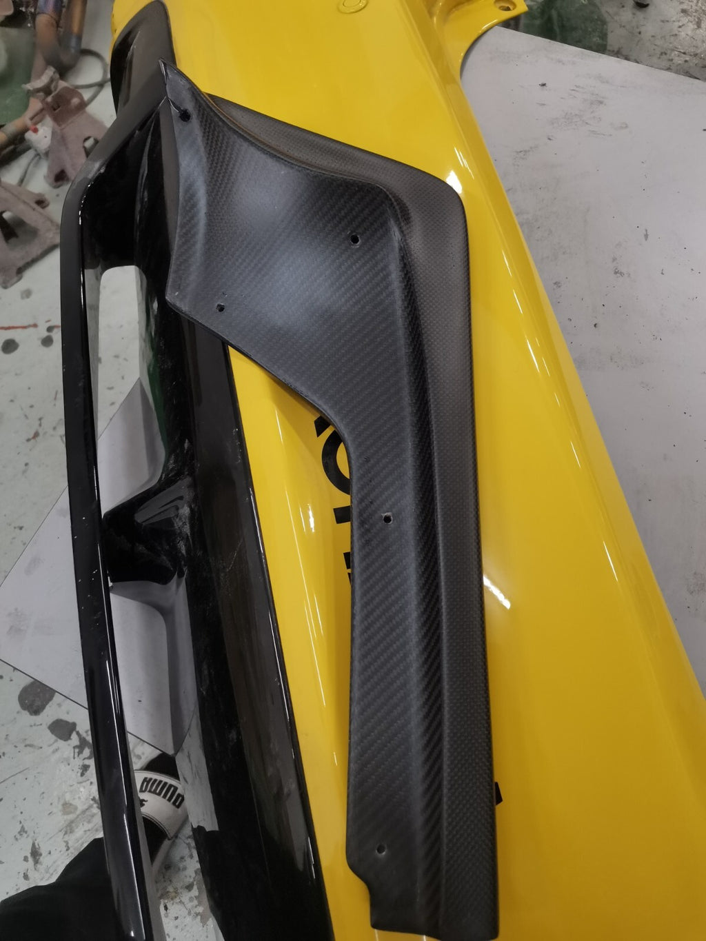 Fit For Honda Civic FD2R ALC Dry Carbon Rear Lip 2pc Set