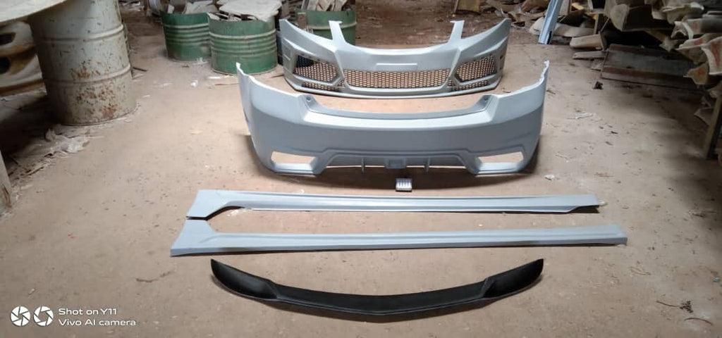Fit For Honda Accord 8th gen GU8 Style Front & Rear Bumper Set Kit W/Side skirt 