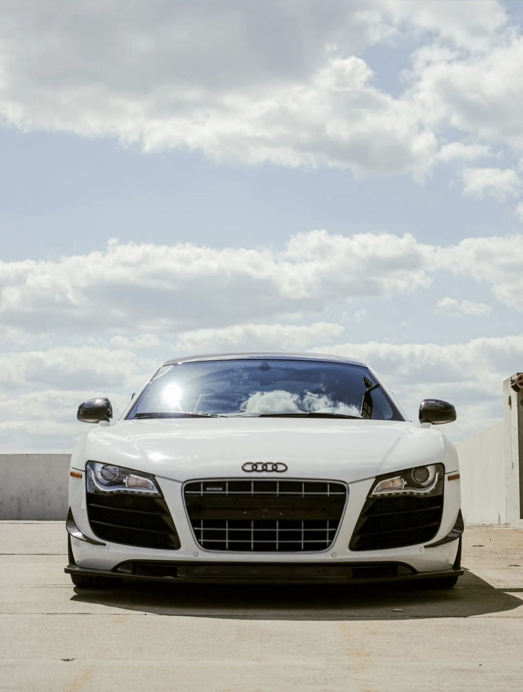Fit For Audi R8 Gen 1 2008-2015 Front Bumper Carbon Fiber Canard Bolt On