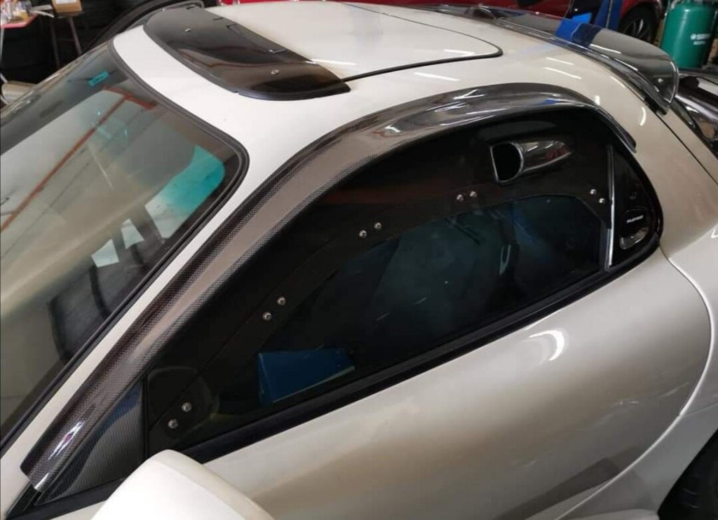 Fit For Mazda RX7 FD3S/JM1FD 1991-1997 Dry Carbon Fiber Door Visor (Stick On)