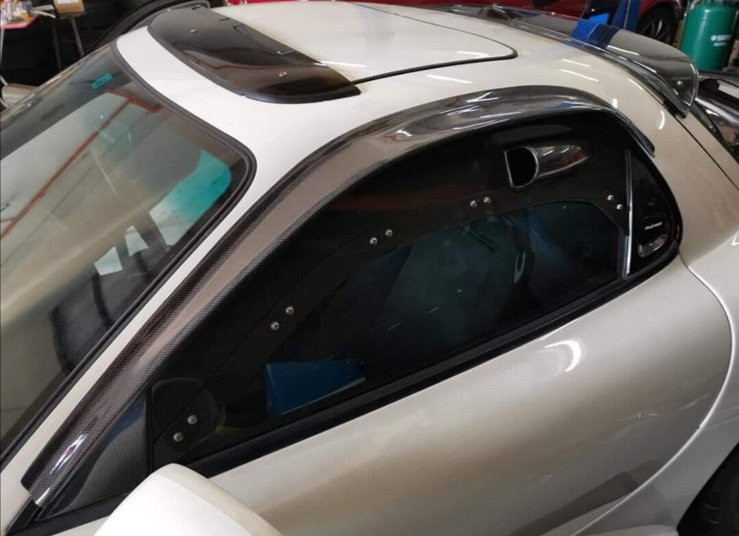 Fit For Mazda RX7 FD3S/JM1FD 1991-1997 Dry Carbon Fiber Door Visor (Stick On)
