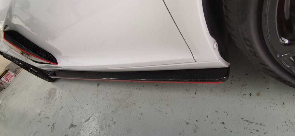 Fit For Audi R8 Gen 1 Carbon Fiber Side Skirt Extensions 2008 to 2015