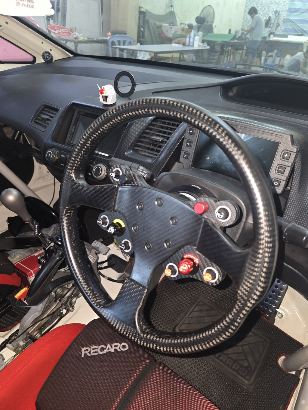 ALC Composite Dry Carbon Fiber lightweight Steering Wheel Fit For JDM/EDM/USDM