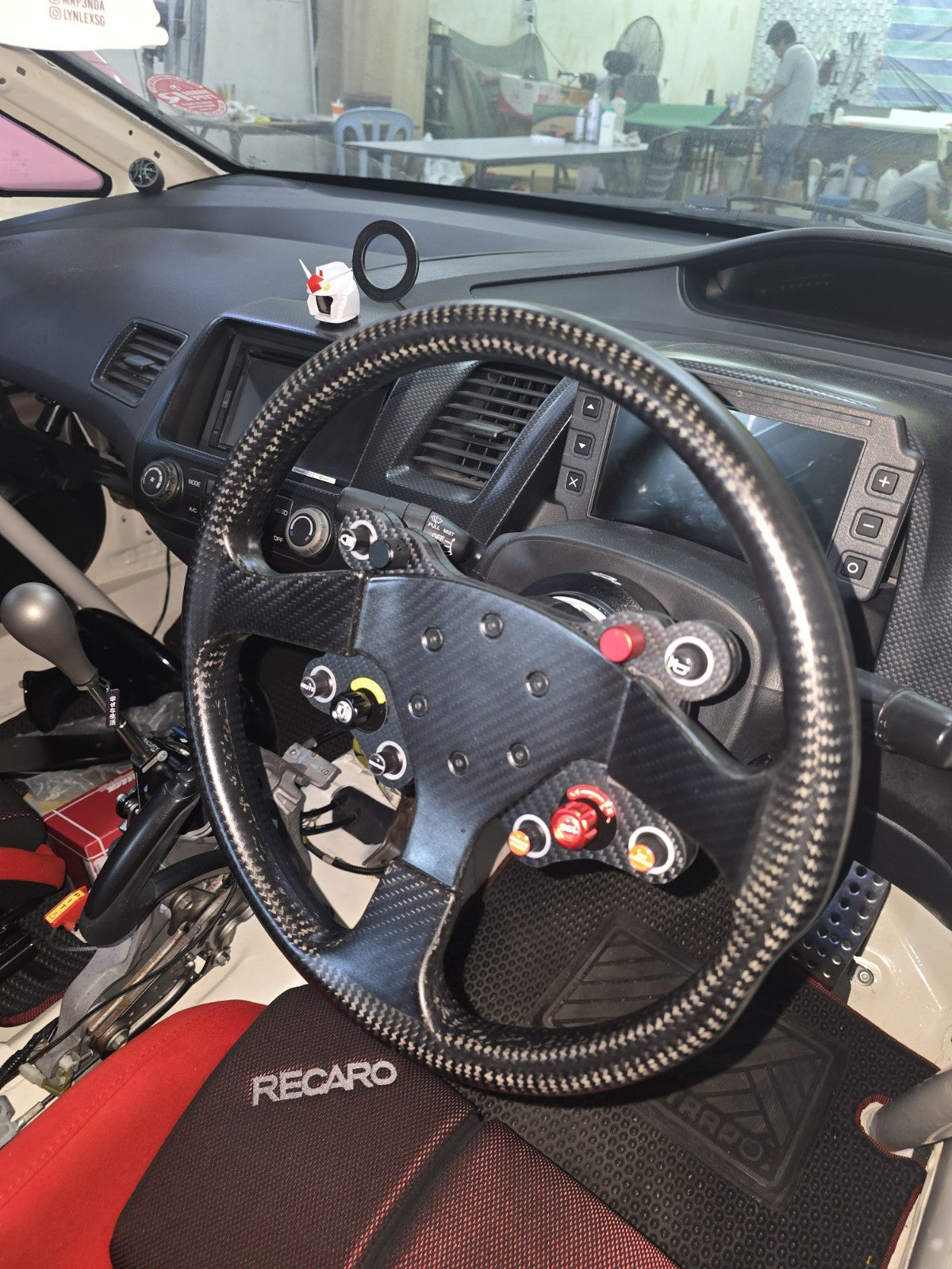 ALC Composite Dry Carbon Fiber lightweight Steering Wheel Fit For JDM/EDM/USDM